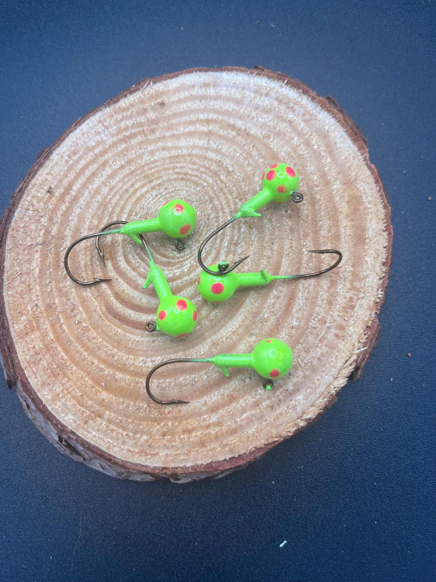 Ball Jig - Glow Green/Pink Dots